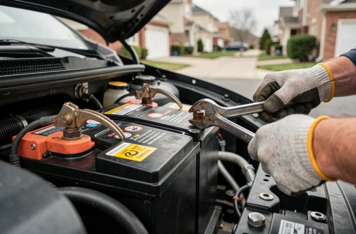 Changement de batterie sur une Renault avec branchement des bornes pouvant déclencher le code 1525f3